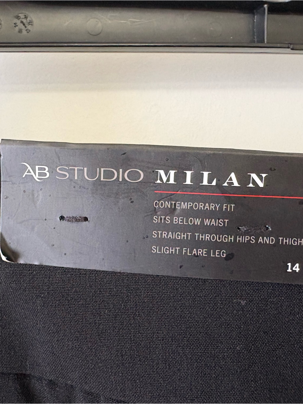 Ab Studio Milan Dress Pants Size 14 Black Nwt Straight Leg Career Work Slacks — image 4 of 4